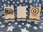 Cell Phone Natural Wooden Stand Custom Handmade Laser Engraving Gift. Fixed Price $9.99.