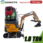 Agt Hydraulic Mini Excavator Digger Rato Gas Engine With Air Conditioner&cab. Fixed Price $12357.99.