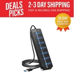 High-speed 7-PORT Usb Hub 3.0 With Individual Controls For Seamless Connectivity. Fixed Price $16.99.