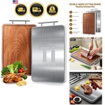 Titanium Cutting Boards For Kitchen,ebony Wood Board,double Sided Met.... Fixed Price $77.53.