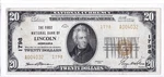 $20 1929 T2 National Lincoln Nebraska Better Grade Problem Free. Fixed Price $195.00.