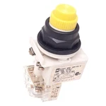 Square 9001KM38LY Yellow Illuminated Pushbutton, 30MM, 1NC 1NO, 600V 10A Max. Fixed Price $64.00.