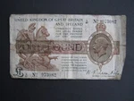 1919 Treasury One Pound Note Fisher L67 073082 Poor T16. Fixed Price $47.02.
