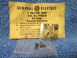 General Electric 9708-G / 9708G Overload Thermal Heater Unit Amp. Fixed Price $18.00.