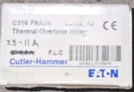 Eaton Cutler Hammer Ser: A2 6-8.5A Thermal Overload Relay. Fixed Price $200.00.