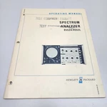 Hp 8552A/8553L Spectrum Analyzer Operating Manual June 1968 08552-90006. Fixed Price $29.95.