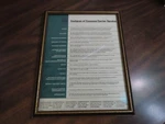 Framed Ups Features Of Common Carrier Service United Parcel Document. Fixed Price $29.99.