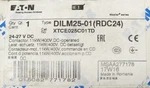 Eaton Moeller DILM25-01 RDC24 XTCE02501TD 24-27 Vdc 3 Pole Contactor. Fixed Price $95.00.
