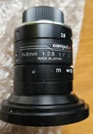 Computar 8MM F/2.8 Mount Lens Uitstekende Staat Made In Japan. Fixed Price $100.00.
