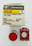 Ge P9CPLRGD Polished Chrome Oper Red Lens Illum Push Button. Fixed Price $20.00.