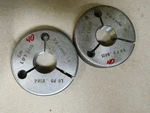 Ponam 7/8-20UNS-3A Left Handed Thread Ring Gage Set .8405 Nogo .8384 Lot #. Fixed Price $275.00.